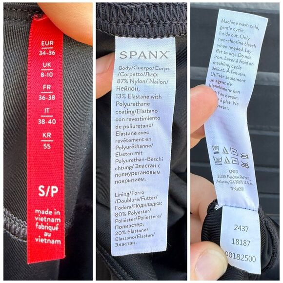 SPANX Faux Leather Leggings in Black | Small - Picture 7 of 7